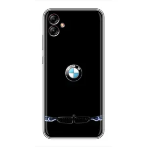 Силиконовый бампер с картинкой машины на Samsung Galaxy A04e (A042) (Черный BMW)