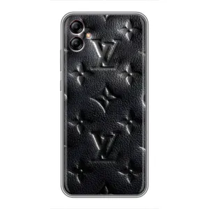 Текстурный Чехол Louis Vuitton для Самсунг А04е (Черный ЛВ)