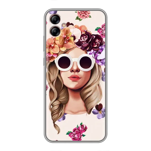 Чехол с рисунком «Девушка в очках» для Samsung Galaxy A04e (A042)