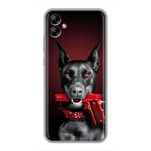 Чехол ДОБЕРМАН для Samsung Galaxy A04e (A042) (Доберман злой)