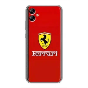 Силиконовый бампер с картинкой машины на Samsung Galaxy A04e (A042) (Ferrari Logo)