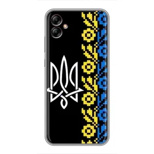 Силиконовый Чехол на Samsung Galaxy A04e (A042) (Герб и вышыванка)
