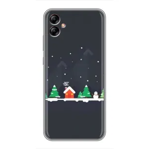 Силіконовий бампер на різдво для Samsung Galaxy A04e (A042) (Місто зимове)
