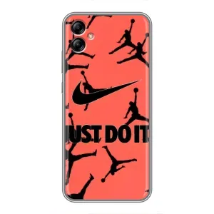 Силиконовый Чехол Nike Air Jordan на Самсунг А04е (Just Do It)