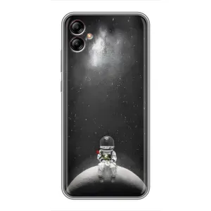 Силіконовый Чохол з принтом "Космонавти" на Samsung Galaxy A04e (A042) (Космонавт романтик)