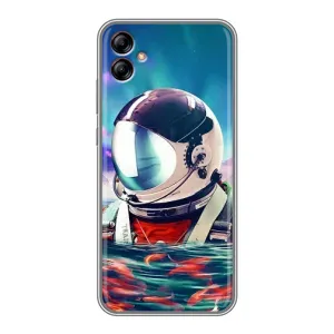 Силіконовый Чохол з принтом "Космонавти" на Samsung Galaxy A04e (A042) (Космонавт у воді)