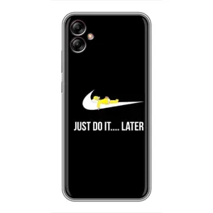 Силиконовый Чехол на Samsung Galaxy A04e (A042) с картинкой Nike (Later)
