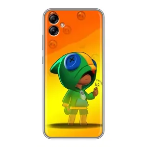 Чохол Бравл Старс для Samsung Galaxy A04e (A042) (LEON в кофті)