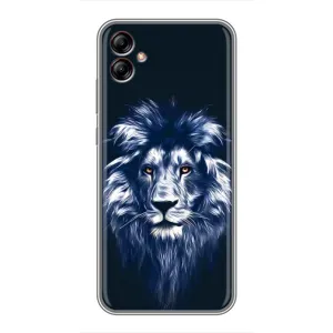 Чехол с картинкой на Samsung Galaxy A04e (A042) (Лев - синий)