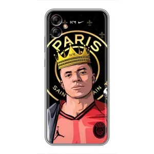 Чехол (TPU) с Футболистом на Samsung Galaxy A04e (A042) (Mbappe King)