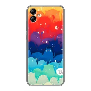 Силиконовый чехол с котиком для Samsung Galaxy A04e (A042) (Mew)