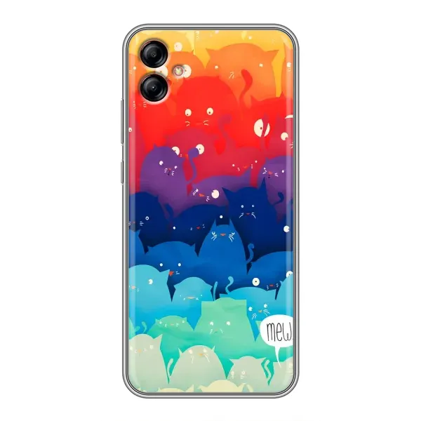 Чехол с рисунком «Mew» для Samsung Galaxy A04e (A042)