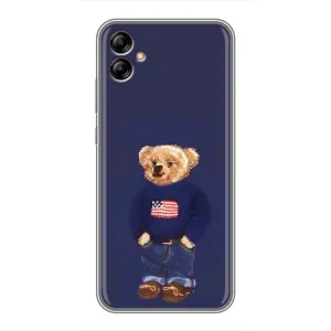 Чехлы Мишка Тедди для Самсунг А04е (Мишка USA)