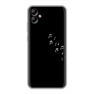 Чохол з картинками на чорному фоні для Samsung Galaxy A04e (A042) (Ноти)