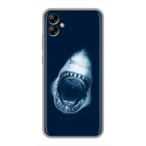 Силиконовый бампер с картинкой животных для Samsung Galaxy A04e (A042) (Пасть Акулы)