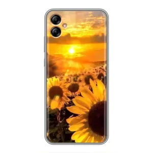 Чехол с Цветами для Samsung Galaxy A04e (A042) (поле подсолнухов)