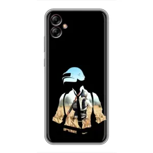 Силиконовый чехол с картинкой "Герой Pubg" на Samsung Galaxy A04e (A042) (Пубг мен)