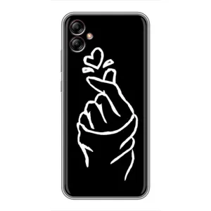 Чохол (Знак сердечка) для Samsung Galaxy A04e (A042) (Сердечко на чорному)