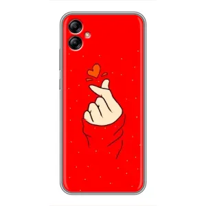 Чохол (Знак сердечка) для Samsung Galaxy A04e (A042) (Сердечко на червоному)