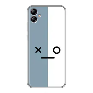 Силиконовые Чехлы (смешные стикеры) для Samsung Galaxy A04e (A042) (Серо-белый)
