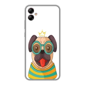Бампер для Samsung Galaxy A04e (A042) с картинкой "Песики" (Собака Король)