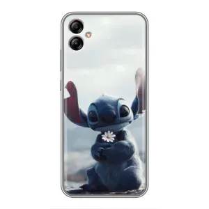 Чехол с рисунком Стич для Samsung Galaxy A04e (A042) (Стич с цветочком)