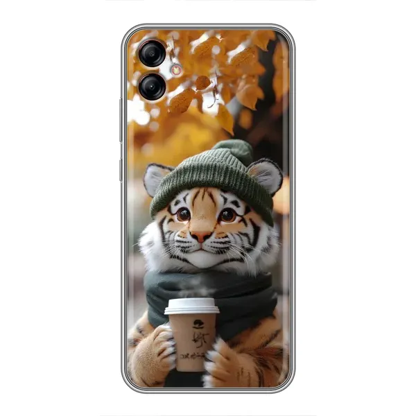 Чехол с рисунком «Тигр с кофе» для Samsung Galaxy A04e (A042) Чехол с рисунком «Тигр с кофе» для Samsung Galaxy A04e (A042)
