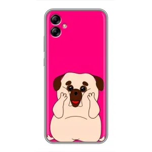 Чехол (ТПУ) Милые собачки для Samsung Galaxy A04e (A042) (Веселый Мопсик)