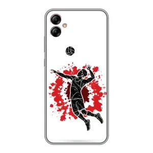 Чохли з прінтом Спортивна тематика для Samsung Galaxy A04e (A042) (Волейболіст)