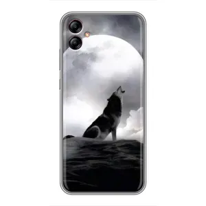 Чехол с Волком на Samsung Galaxy A04e (A042) (Волк и луна)