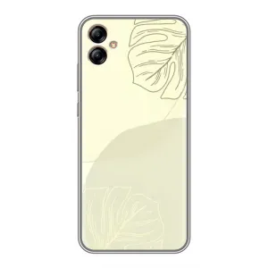 Чехол цветочный дизайн для Samsung Galaxy A04e (A042) (Зелёный фон)