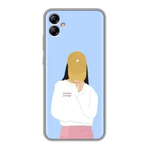 Силиконовый Чехол на Samsung Galaxy A04e (A042) с картинкой Стильных Девушек (Желтая кепка)