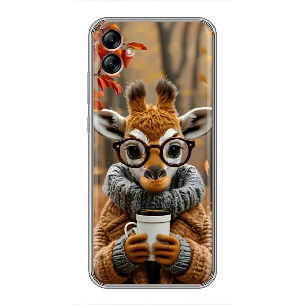 Чехол с рисунком «Жираф с кофе» для Samsung Galaxy A04e (A042) Чехол с рисунком «Жираф с кофе» для Samsung Galaxy A04e (A042)