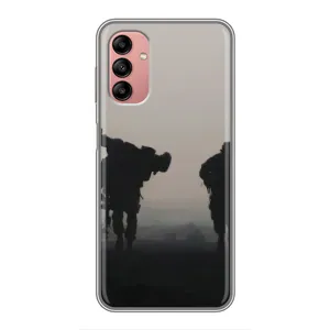 Чехлы на военную тематику для Samsung Galaxy A04s (Бой солдат)