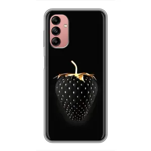 Чехол с изображением вкусной еды для Samsung Galaxy A04s (Чёрная клубника)