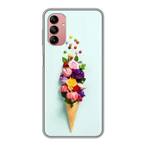 Чехлы с тематикой "ЦВЕТЫ" на Samsung Galaxy A04s (Цветок-мороженное)