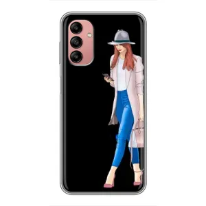 Чохол з картинкою Модні Дівчата Samsung Galaxy A04s (Дівчина з телефоном)