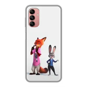 Силиконовый чехол с принтом Зоотрополіс для Samsung Galaxy A04s (Джуди и Ник)