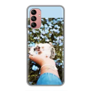 Чехлы с изображением разных животных для Samsung Galaxy A04s (Ежик на руках)