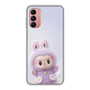 Чехол с принтом Лабубу для Samsung Galaxy A04s (Фиолетовый Лабубу)