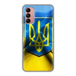 Чехол с картинкой (Патриотический ГЕРБ) на Samsung Galaxy A04s (Герб и Флаг Украины)