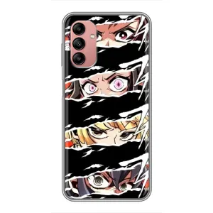 Силиконовые чехлы с глазами Anime для Самсунг А04с (Глаза на чорном)
