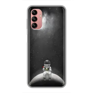 Силіконовый Чохол з принтом "Космонавти" на Samsung Galaxy A04s (Космонавт романтик)