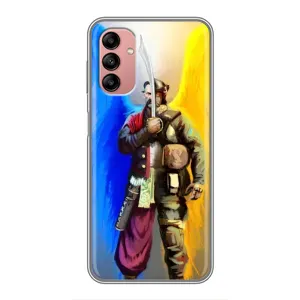 Чехол с картинкой (Патриотический КОЗАК) на Samsung Galaxy A04s (Козак с крыльями)