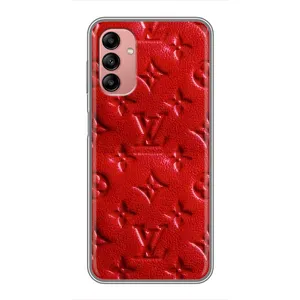 Текстурный Чехол Louis Vuitton для Самсунг А04с (Красный ЛВ)