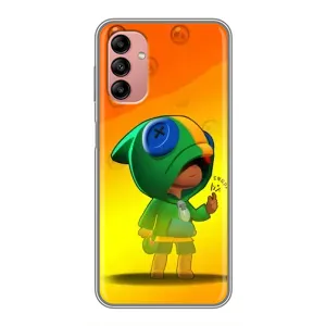 Чехол Бравл Старс для Samsung Galaxy A04s (LEON в кофте)