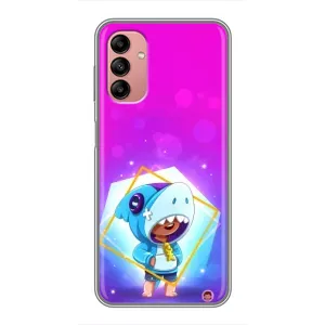Чехол Бравл Старс для Samsung Galaxy A04s (Леон в костюме Акулы)