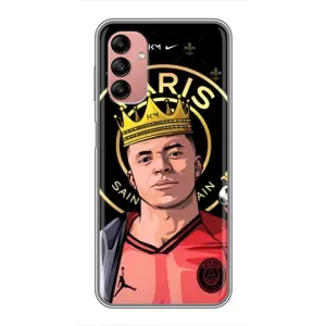 Чехол (TPU) с Футболистом на Samsung Galaxy A04s (Mbappe King)
