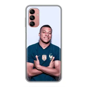 Чехол (TPU) с Футболистом на Samsung Galaxy A04s (Мбаппешичка)