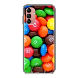 Чехол с изображением вкусной еды для Samsung Galaxy A04s (Разноцветные M&M'S)